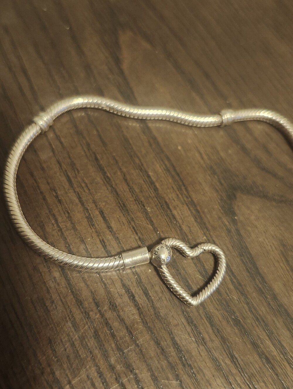PANDORA Heart Closure Snake Chain Bracelet